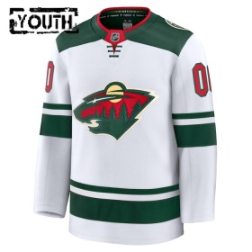Børn NHL Minnesota Wild Trøje Tilpasset 2024-25 Fanatics Premium Hvid Udebane